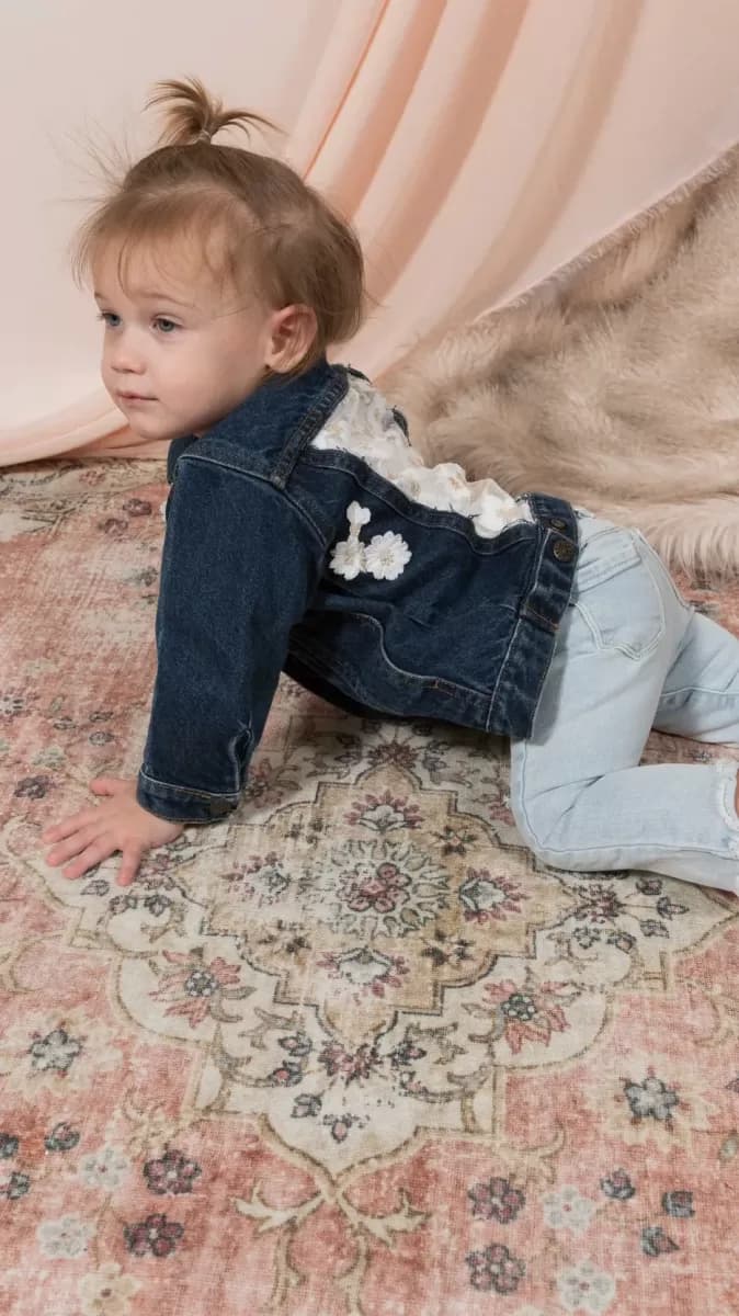 One of a kind Nicole Pink denim jacket, style 4